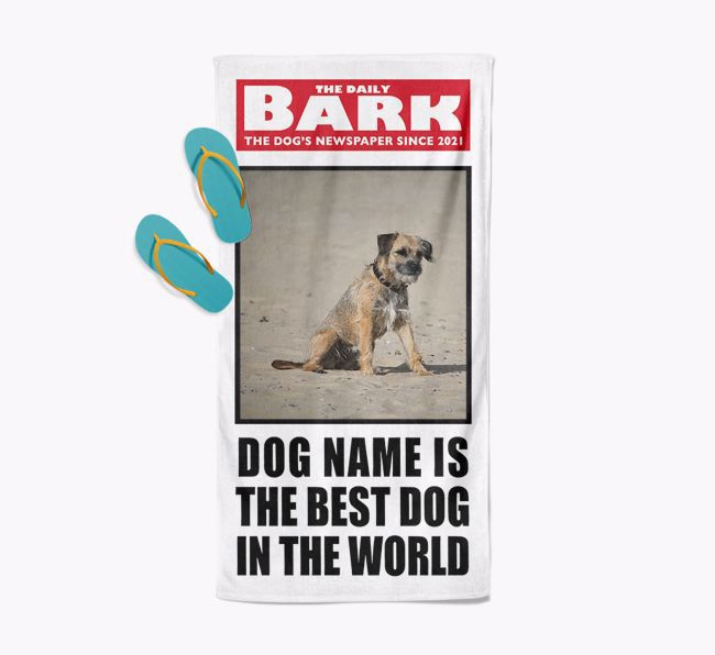 'Best Dog In The World' - Personalized Photo Upload {breedFullName} Towel